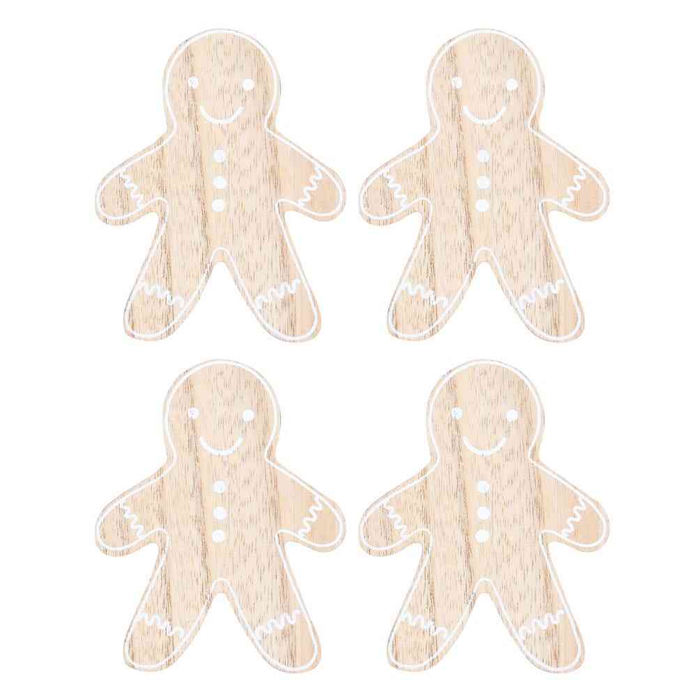 Something Different - Gingerbread Man Coaster Set - Multicolours